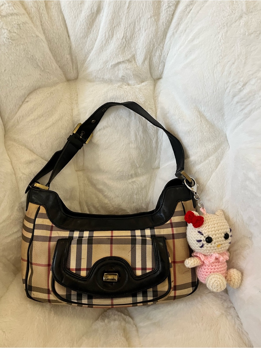 Burberry vintage Nova check hobo bag